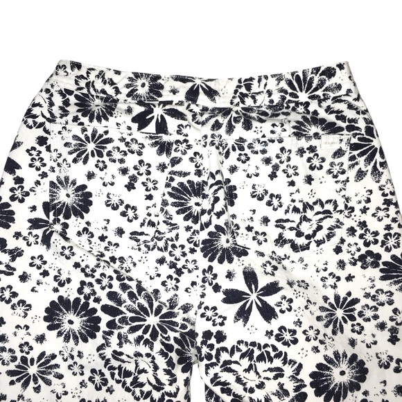 Calvin Klein Jeans Floral Denim Navy White Cropped Jeans - Women’s 10 - Picture 9 of 10